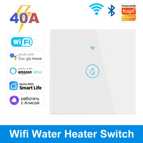Smart Water Heater And AC Switch - 40amps - White